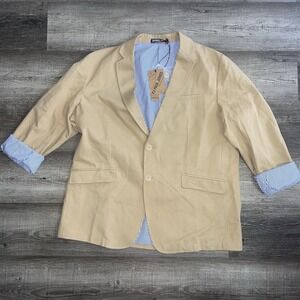PJ Paul Jones Men's Tan Blazer with Striped Lining 2-Button Casual Jacket XL NWT
